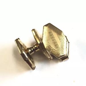 【送料無料】メンズアクセサリ—　ビンテージゴールドスプリングチェーンカフスボタンボックス
