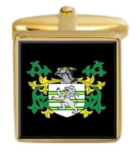 【送料無料】メンズアクセサリ—　スコットランドカフスボタンボックスコートheggie scotland family crest surname coat of arms gold cufflinks engraved box
