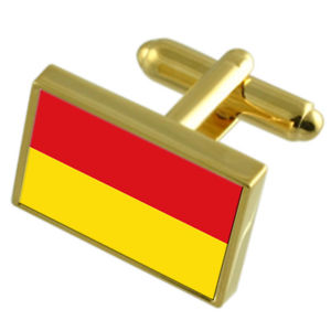 ̵ۥ󥺥—ѡܥɥĥɥեåեܥܥåpaderborn city germany gold flag cufflinks engraved box