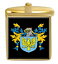 【送料無料】メンズアクセサリ—　アイルランドカフスボタンボックスコートwhitten ireland family crest surname coat of arms gold cufflinks engraved box