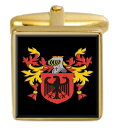 【送料無料】メンズアクセサリ— アイルランドカフスボタンボックスコートmannion ireland family crest surname coat of arms gold cufflinks engraved box(4)