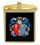 【送料無料】メンズアクセサリ—　ボウルズイングランドカフスボタンボックスコートbowles england family crest surname coat of arms gold cufflinks engraved box