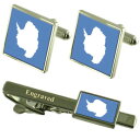 【送料無料】メンズアクセサリ- フラグカフスボタンタイクリップマッチングボックスantarctica flag cufflinks engraved tie clip matching box set