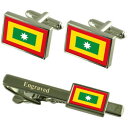 【送料無料】メンズアクセサリ— ボゴタコロンビアカフスボタンタイクリップセットbogota city colombia flag cufflinks...