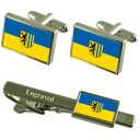 【送料無料】メンズアクセサリ— ライプチヒドイツカフスボタンタイクリップセットleipzig city germany flag cufflinks...