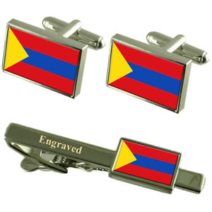 pasto city colombia flag cufflinks engraved tie clip setパストコロンビアカフスボタンタイクリップセット※注意※NYからの配送になりますので2週間前後お時間をいただきます。人気の商品は在...