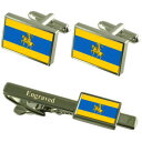 【送料無料】メンズアクセサリ— シュヴェリーンドイツカフスボタンタイクリップセットschwerin city germany flag cuffli...