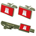 【送料無料】メンズアクセサリ— ハンブルグドイツカフスボタンタイクリップセットhamburg city germany flag cufflinks...
