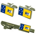 【送料無料】メンズアクセサリ— キャンベラオーストラリアカフスボタンタイクリップセットcanberra city australia flag cu...