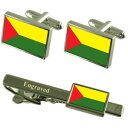 【送料無料】メンズアクセサリ— サンタローザエクアドルカフスボタンタイクリップセットsanta rosa city ecuador flag cuf...