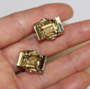 【送料無料】メンズアクセサリ- ミッドセンチュリースターリングシルバースモーキークオーツカフリンクス1960s mid century ultra modern sterling silver smoky quartz cufflinks geometric