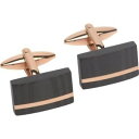 【送料無料】メンズアクセサリ— ローズゴールドカフリンクスrose gold and carbon cufflinks