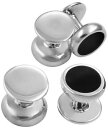 【送料無料】メンズアクセサリ— ノーマンオニキスボタンスタッドスターリングシルバーセットari d norman sterling silver s...