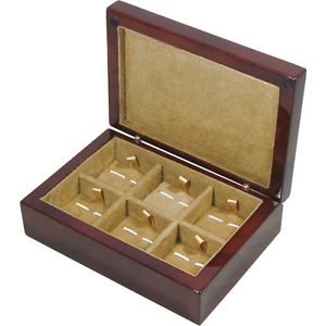 【送料無料】メンズアクセサリ—　バールウッドストレージボックスオンcamphor burl wood 6 cufflink storage box by hillwood