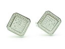 【送料無料】メンズアクセサリ— プラチナシルバーマイクロホワイトサファイアカフスボタンセットplatinum silver micro pave s...