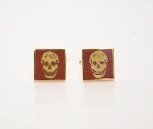 【送料無料】メンズアクセサリ—　アレキサンダーマックイーンクラシックスカルスクエアカフスボタンalexander mcqueen classic skull square cufflinks perfect gift