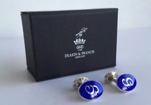 【送料無料】メンズアクセサリ—　ディーキンフランシスイニシャルスターリングシルバーカフリンクス￥deakin amp; francis initials sterling silver cufflinks g rrp 195