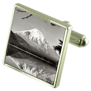 【送料無料】メンズアクセサリ—　スターリングシルバーカフリンクスオプションボックスオンmount fuji sterling silver cufflinks optional engraved box