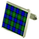 【送料無料】メンズアクセサリ- タータンチェックスターリングシルバーカフリンクスtartan clan farquharson sterling silver cufflinks