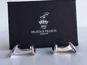 【送料無料】メンズアクセサリ—　ディーキンフランシスイニシャルスターリングシルバーカフリンクス￥deakin amp; francis initials sterling silver cufflinks g rrp 195