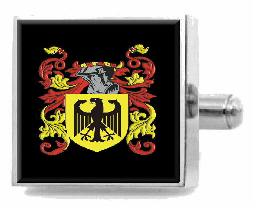 メンズアクセサリ—　スターリングカフスリンクwatchman england heraldry crest sterling silver cufflinks engraved box