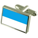 【送料無料】メンズアクセサリ- エクアドルスターリングシルバーフラグカフスボタンボックスsangolqui city ecuador sterling silver flag cufflinks engraved box