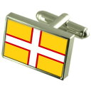 【送料無料】メンズアクセサリ— ドーセットカウンティスターリングシルバーフラグカフスボタンボックスdorset county england ste...