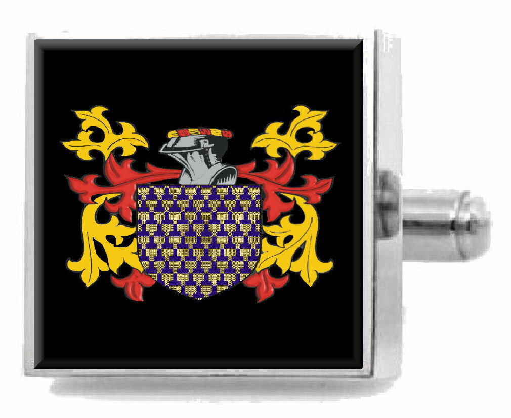 メンズアクセサリ—　アイルランドカフスボタンボックスvenables ireland heraldry crest sterling silver cufflinks engraved box