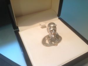 メンズアクセサリ—　シルバーカフスボタンボックスブランドeleven forty hallmarked silver lucifer cufflinks brand in box