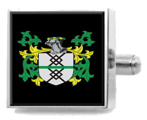 【送料無料】メンズアクセサリ—　スコットランドカフスボタンボックスmcpherson scotland heraldry crest sterling silver cufflinks engraved box