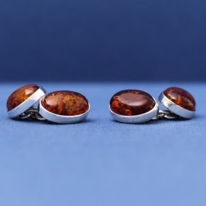 ̵ۥ󥺥ꡡ󥸥Сե󥯥esquire real amber in 925 silver cufflinks