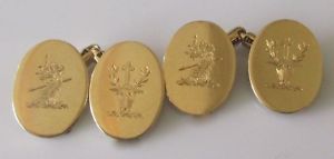 【送料無料】メンズアクセサリ—　ヴィンテージイエローゴールドカフリンクスロードvintage 18ct yellow..