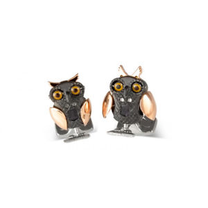 【送料無料】メンズアクセサリ—　ディーキンフランシスフクロウカフスボタンdeakin amp; francis moving owl cufflinks rrp 420