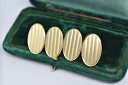 【送料無料】メンズアクセサリ—　ヴィンテージアールデコエンジンイエローゴールドカフリンクスオンvintage 18ct yellow gold cufflinks with an art deco engine turned 1086g b965