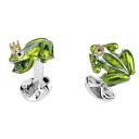 【送料無料】メンズアクセサリ—　ディーキンフランシススターリングシルバーエナメルフロッグプリンスカフリンクスdeakin and francis sterling silver amp; green enamel frog prince cufflinks