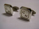 【送料無料】メンズアクセサリ—　カスタムカフリンクスホワイトゴールドフルソリッドkaedesigns genuine custom made cuff links 9ct white gold full solid