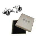 【送料無料】メンズアクセサリ- メンズシルバーペニーカフスボタンオニキスアートボックスオン35 x mens silver penny farthing bike cufflinks amp; gift box by onyx art