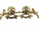 【送料無料】メンズアクセサリ—　ゴールドクイーンロイヤルメンズカフスボタン 9ct gold queens royal lancers qrl mens cufflinks made to order excellent