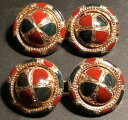 【送料無料】メンズアクセサリ— ビンテージゴールドカネカフスボタングアテマラrare vintage 9ct gold red carnelian ...