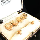 【送料無料】メンズアクセサリ— ビクトリアローズゴールドアイビーデザインスタッドボックスメーカーセットvictorian 9ct rose gold...
