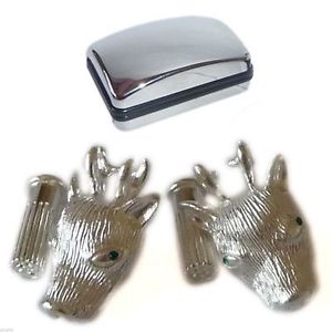 【送料無料】メンズアクセサリ— スターリングシルバーメタリックボックス×ヘッドカフリンクスsterling silver stags head cufflinks in metallic gift box x2s07 【送料無料】メンズアクセサリ— スターリングシルバーメタリックボックス×ヘッドカフリンクスsterling silver stags head cufflinks in metallic gift box x2s07