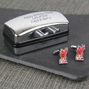 【送料無料】メンズアクセサリ— パーソナライズリバプールカフスボタンセットpersonalised liverpool cufflinks gift...