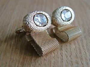 【送料無料】メンズアクセサリ—　デザイナービンテージラップアラウンドメッシュカフスボタンデザイン..