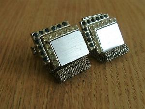 【送料無料】メンズアクセサリ- ビンテージラップアラウンドメッシュカフスボタンvery individual vintage wraparound mesh cufflinks silvertone