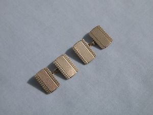 【送料無料】メンズアクセサリ- アンティークエンジンゴールドフロントバックチェーンカフスボタンオン