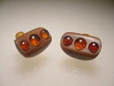【送料無料】メンズアクセサリ— ヴィンテージミッドセンチュリーエキゾチックオレンジカフリンクスvintage mid century scandin...