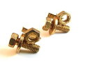 【送料無料】メンズアクセサリ- ヴィンテージゴールドトーンナットボルトカフリンクスvintage gold tone nut amp; bolt cufflinks