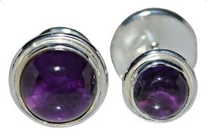 【送料無料】メンズアクセサリ— アメジストカフリンクスメンズsterling silver purple amethyst cufflinks do...