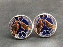 【送料無料】メンズアクセサリ—　ポンドアイルマンコインカフリンクスワタリガラスファルコン2018 1 pound isle of man coin cufflinks, raven amp; falcon, 23mm