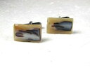 【送料無料】メンズアクセサリ- ビンテージプラスチックシルバートーンカフスボタンノーブランドvintage early plastic silver tone cufflinks unbranded 122315